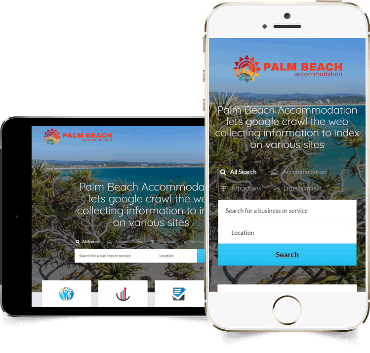 Palm Beach Accommodation displayed beautifully on multiple devices